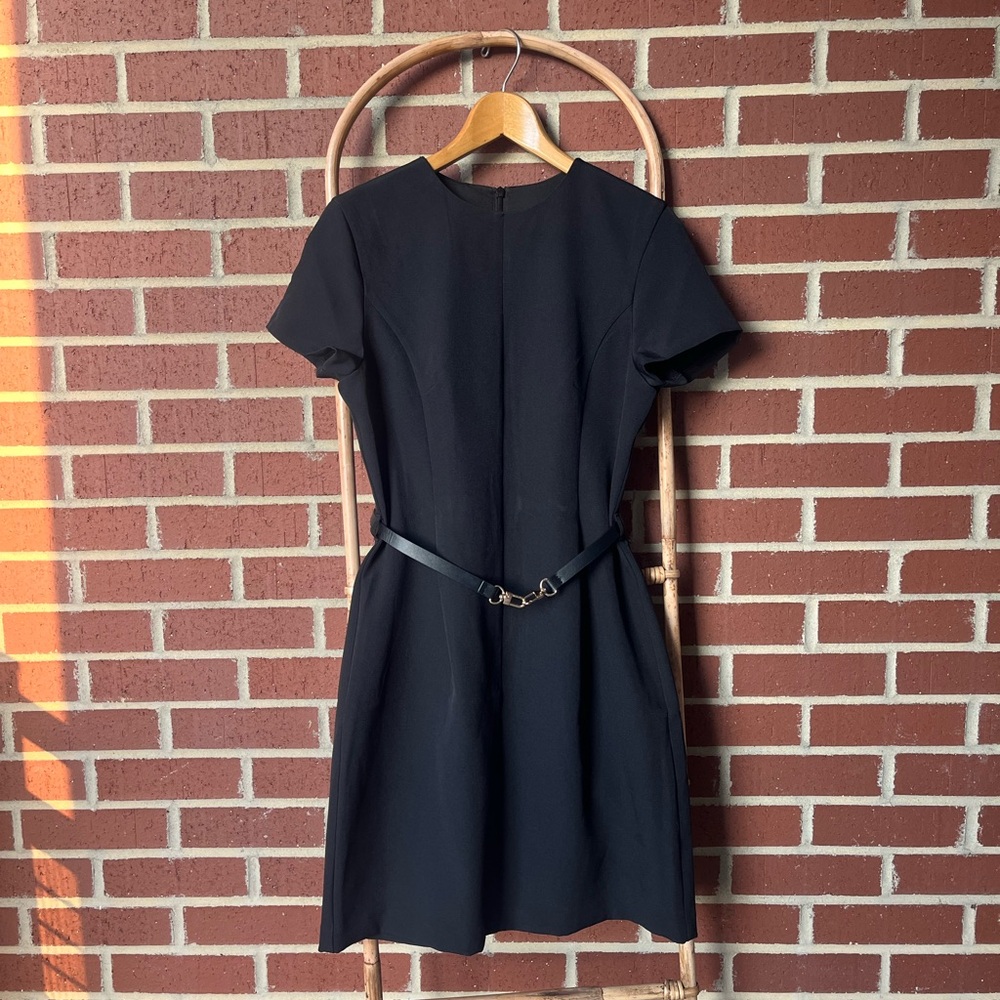 Black Dress with Accent Belt